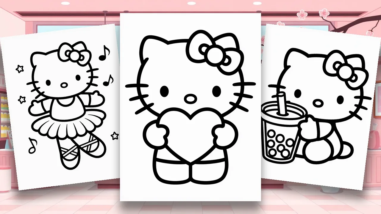 Hello Kitty Coloring Pages