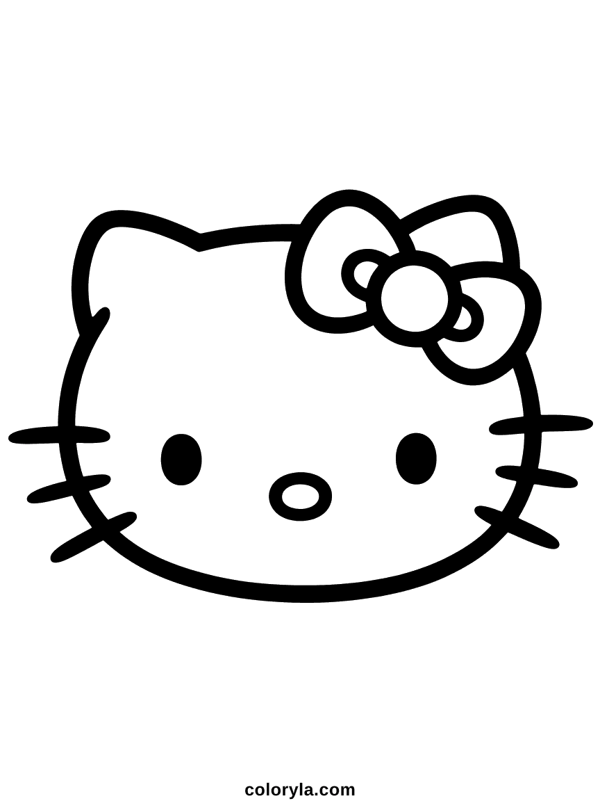 A simple close-up of Hello Kitty's face with her signature bow, no body or background.