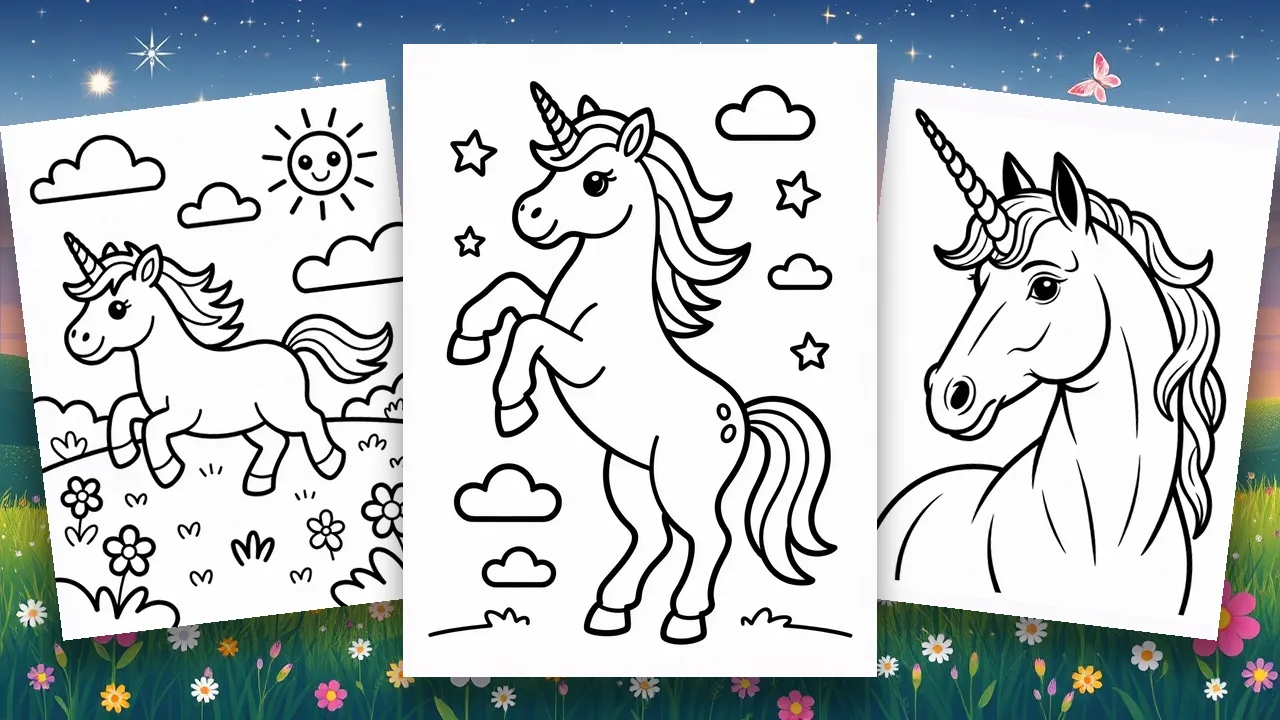 18 Free Unicorn Coloring Pages to Print and Download